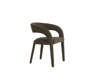 Light & Living - Eetkamerstoel KYRAN - 58x57x78 cm - Bruin - Set van 2