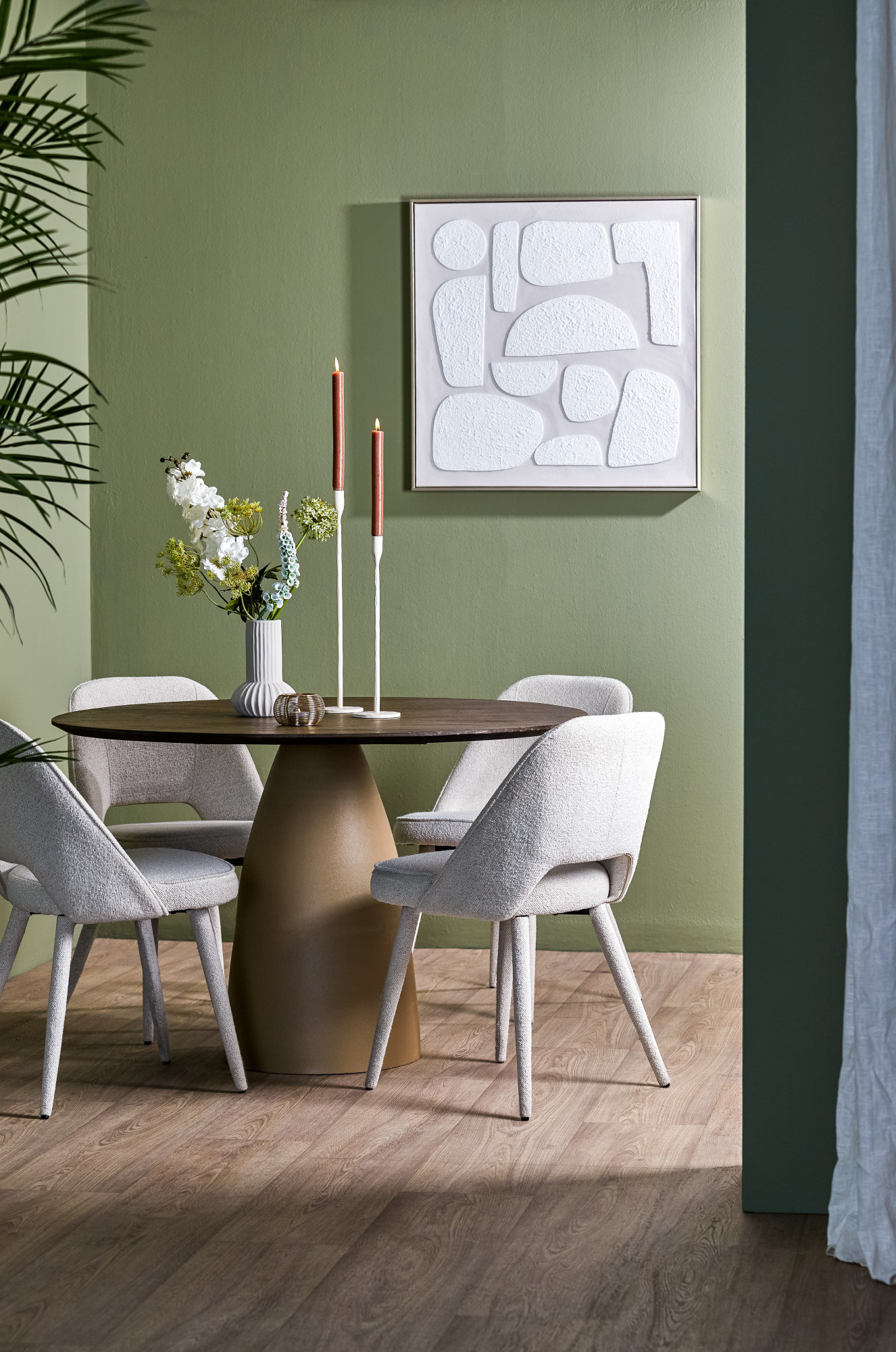 Light & Living - Eettafel PALMIRA - Ø120x76 cm - Bruin