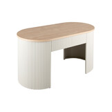 Leitmotiv - Bankje Estriado - Warmgrijs