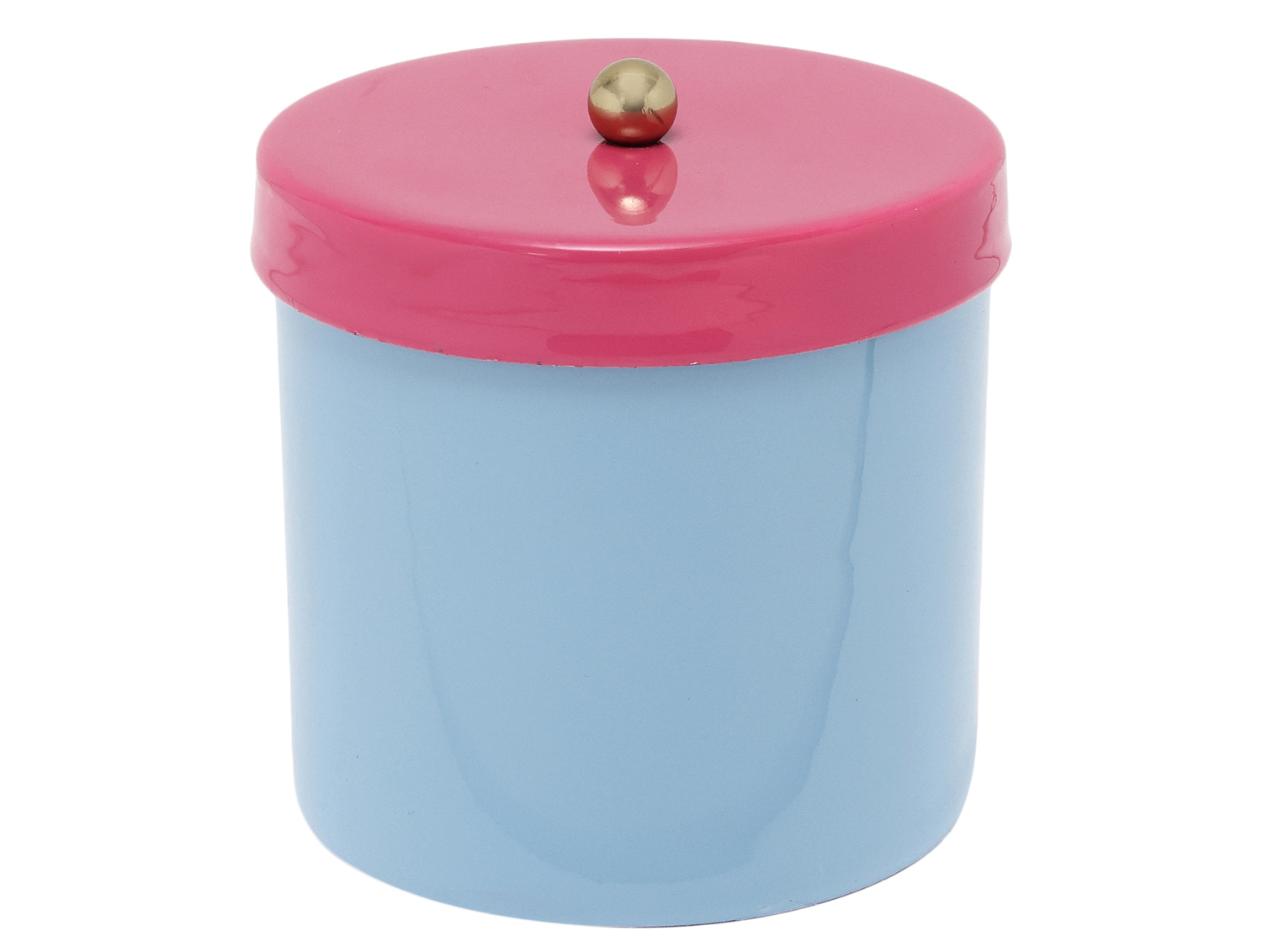 Present Time - Storage Jar Double Funky Small - Soft blue & bright pink