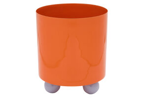 Present Time - Bloempot Double Funky Medium - Bright orange & purple
