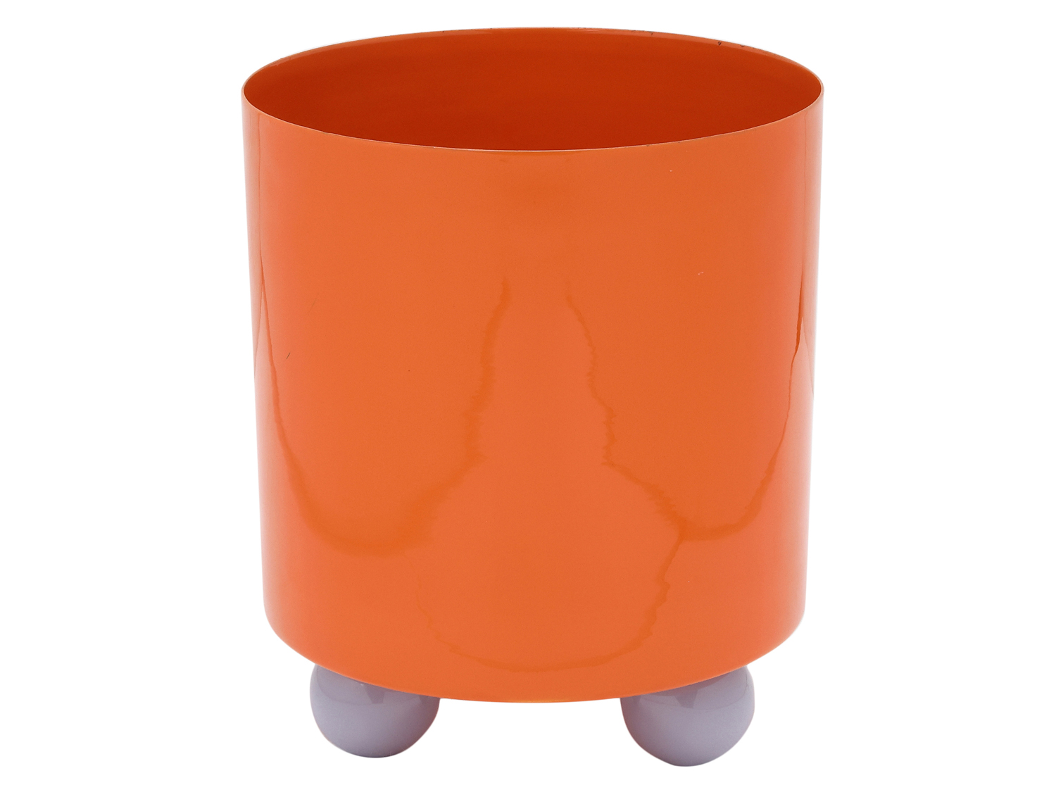 Present Time - Bloempot Double Funky Medium - Bright orange & purple