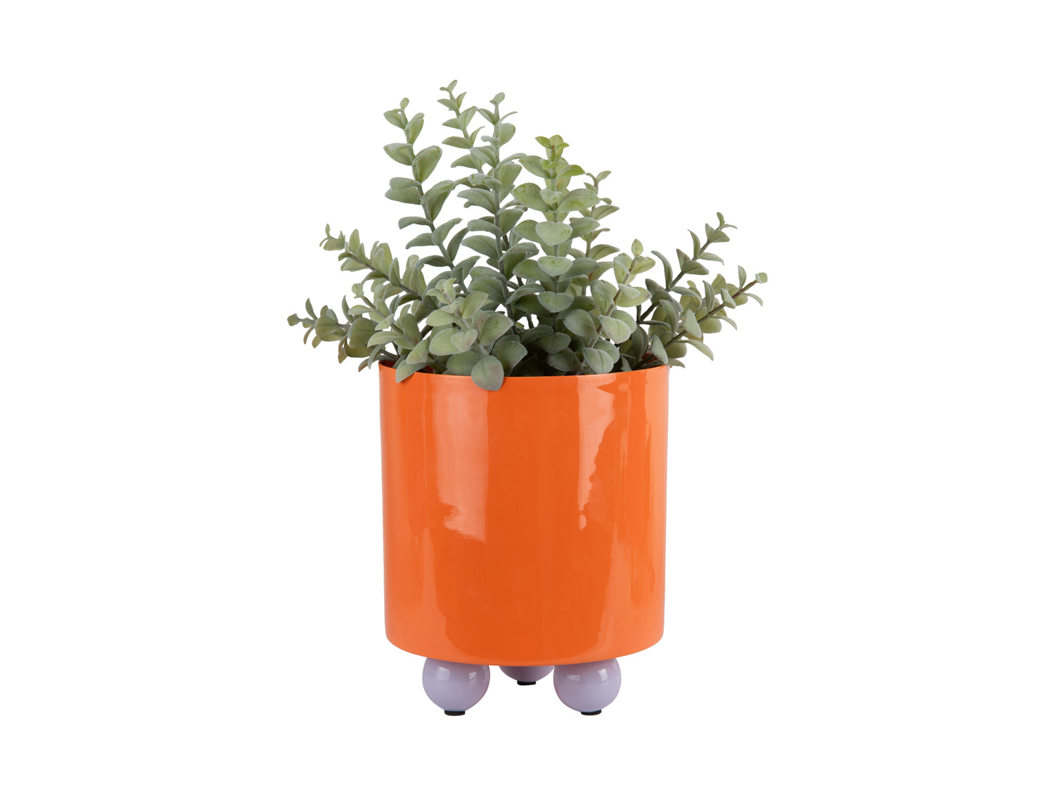 Present Time - Bloempot Double Funky Medium - Bright orange & purple