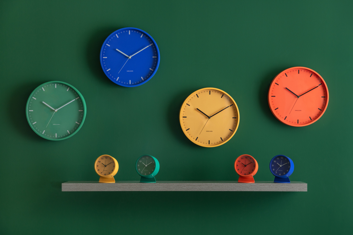 Karlsson - Wandklok Cool Retro - Retro green- Ø30cm