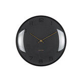 Karlsson - Wandklok Fuerte Dome - Zwart- Ø30,5cm