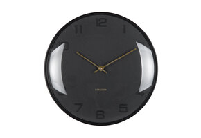 Karlsson - Wandklok Fuerte Dome - Zwart- Ø30,5cm