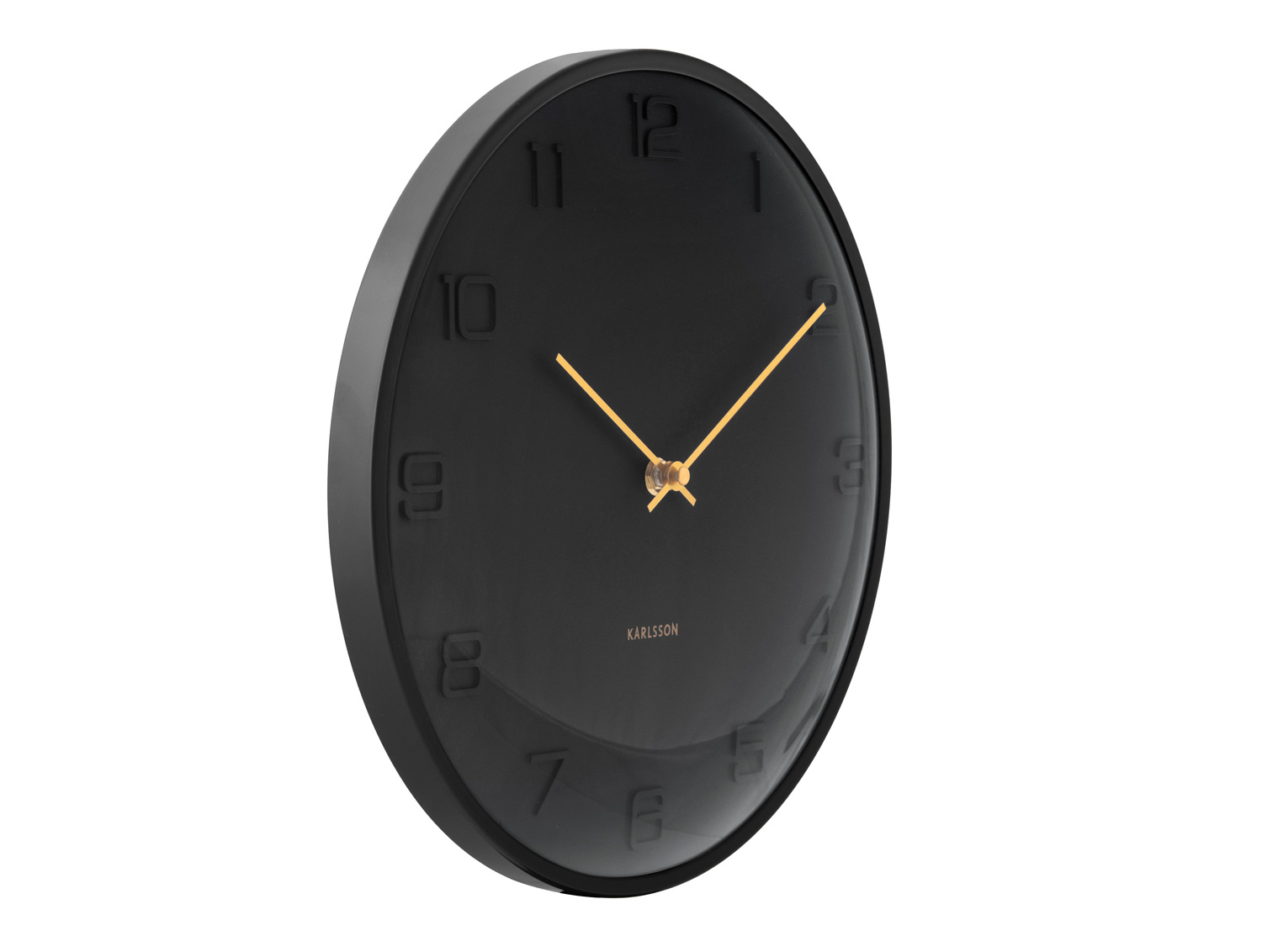 Karlsson - Wandklok Fuerte Dome - Zwart- Ø30,5cm