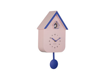 Karlsson - Wandklok Dupla Color Cuckoo - Soft pink & cobalt blue
