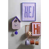 Karlsson - Wandklok Dupla Color Cuckoo - Soft pink & cobalt blue