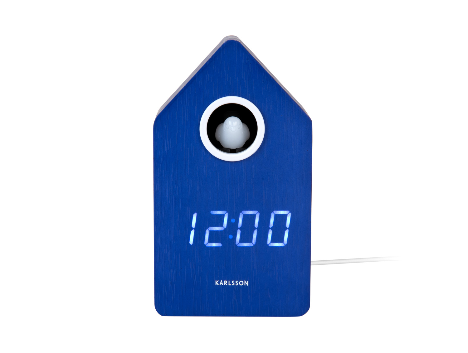 Karlsson - Wekker Cuckoo LED - Cobalt blue