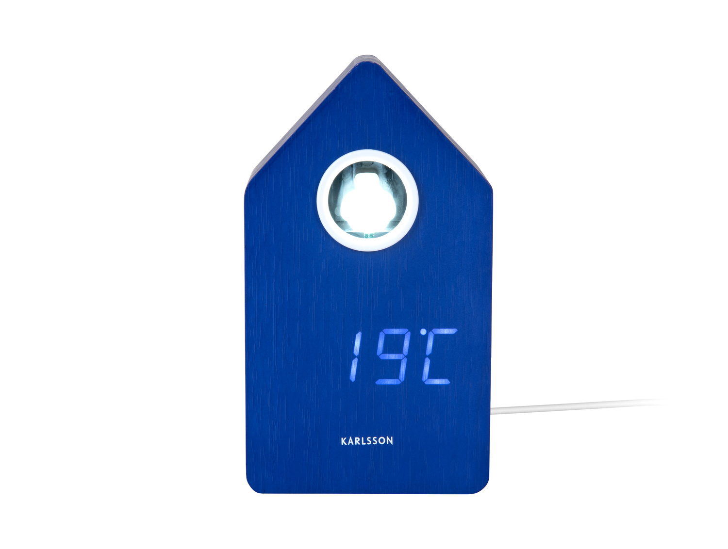 Karlsson - Wekker Cuckoo LED - Cobalt blue