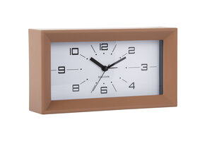 Karlsson - Wekker Lujo Rectangle - Mocha brown & black