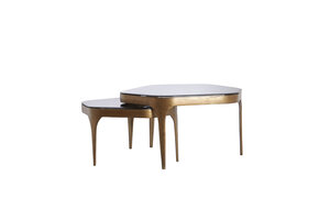 Light & Living - Salontafel AVI - 77x70x42 cm - Grijs - Set van 2