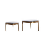 Light & Living - Salontafel AVI - 77x70x42 cm - Grijs - Set van 2