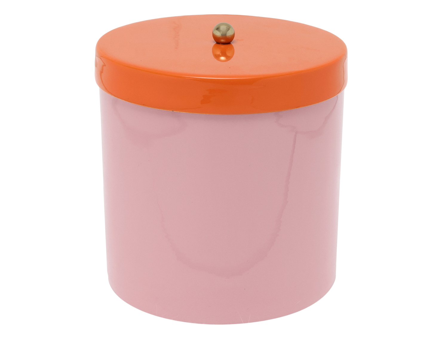 Present Time - Storage Jar Double Funky Retro - Soft pink & bright orange