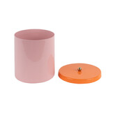 Present Time - Storage Jar Double Funky Retro - Soft pink & bright orange