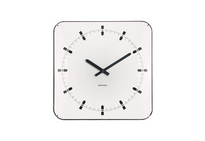 Karlsson - Wandklok Sucinto Dome Vierkant - Wit