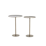 Light & Living - Bijzettafel LIA - Ø38x54 cm - Bruin - Set van 2