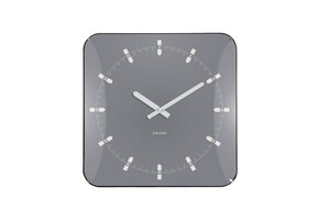 Karlsson - Wandklok Sucinto Dome Vierkant - Cool grey