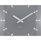 Karlsson - Wandklok Sucinto Dome Vierkant - Cool grey