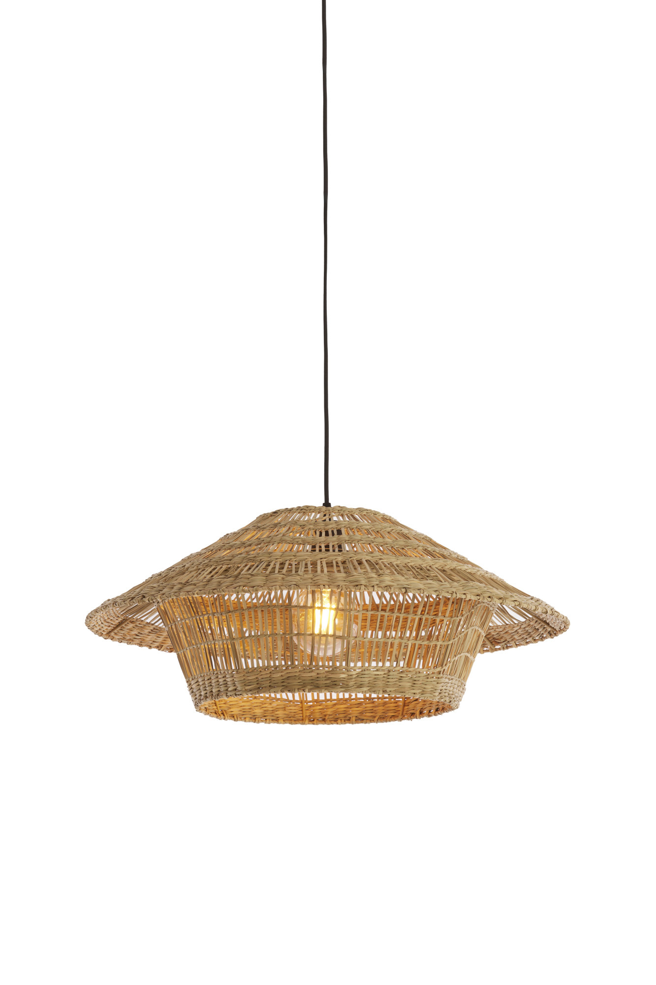 Light & Living - Hanglamp OWANA - Ø64x26 cm - Bruin