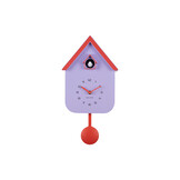 Karlsson - Wandklok Dupla Color Cuckoo - Soft purple & brilliant orange