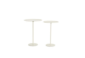 Light & Living - Bijzettafel LIA - Ø38x54 cm - Wit - Set van 2