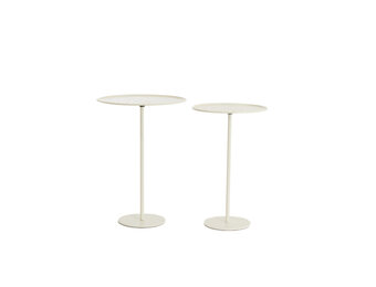 Light & Living - Bijzettafel LIA - Ø38x54 cm - Wit - Set van 2