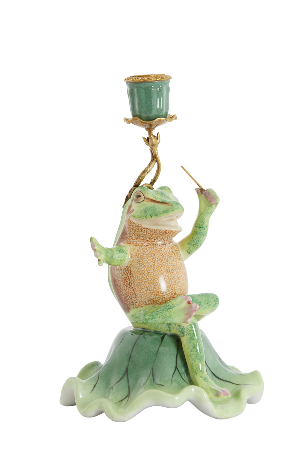 Light & Living - Kandelaar FROG - Ø15x24 cm - Groen