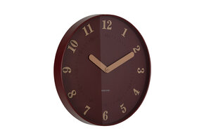 Karlsson - Wandklok Amena - Bordeauxrood- Ø40cm