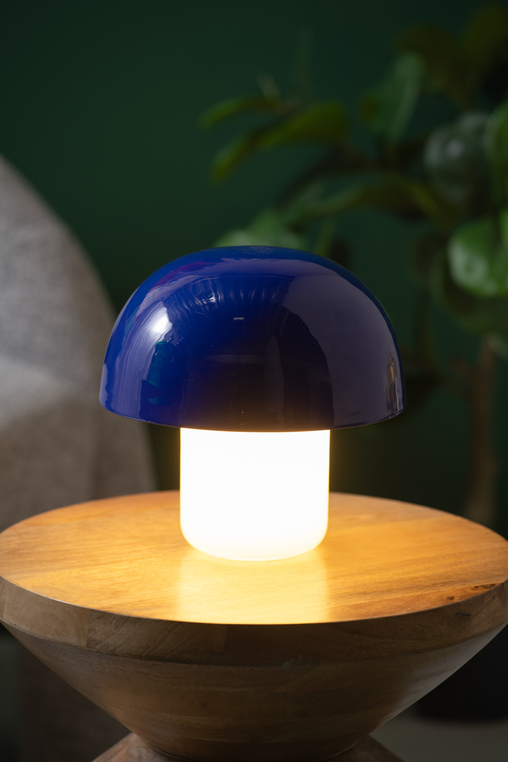 Leitmotiv - Tafellamp Nuevo Mini Mushroom - Cobalt blue