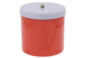Present Time - Storage Jar Double Funky Retro - bright red w. soft purple