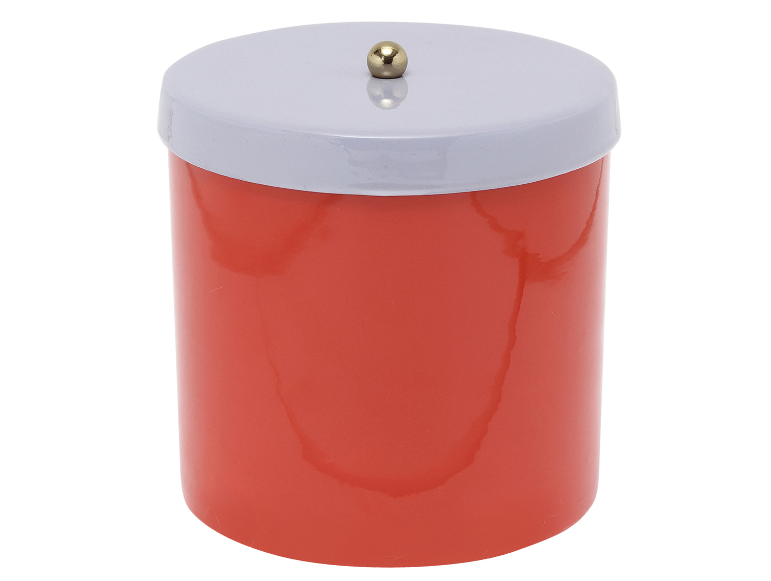 Present Time - Storage Jar Double Funky Retro - bright red w. soft purple