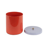 Present Time - Storage Jar Double Funky Retro - bright red w. soft purple