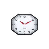 Karlsson - Wandklok Modern Factory Octagon - Black & bright red