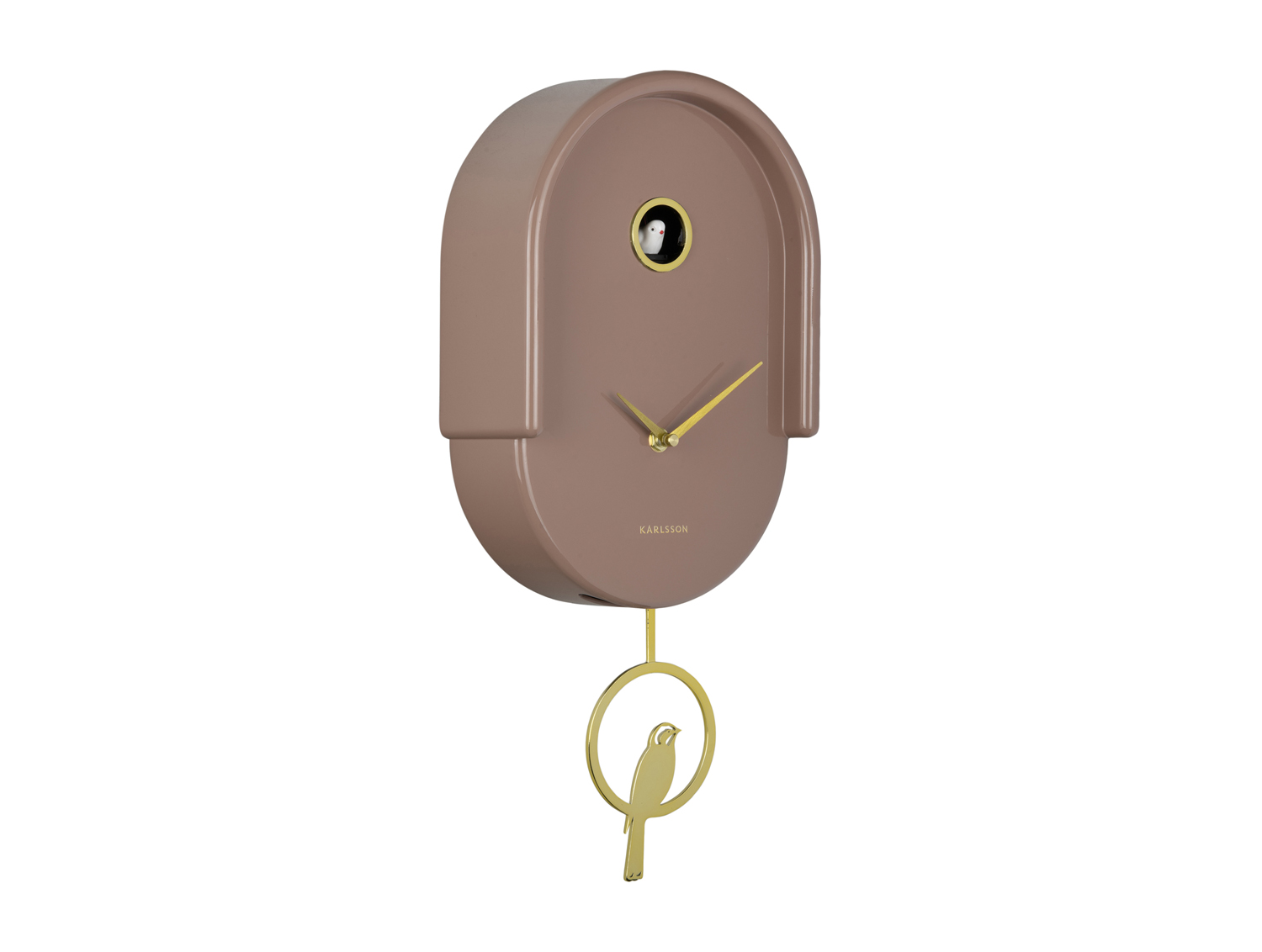 Karlsson - Wandklok Tweet - Mocha brown