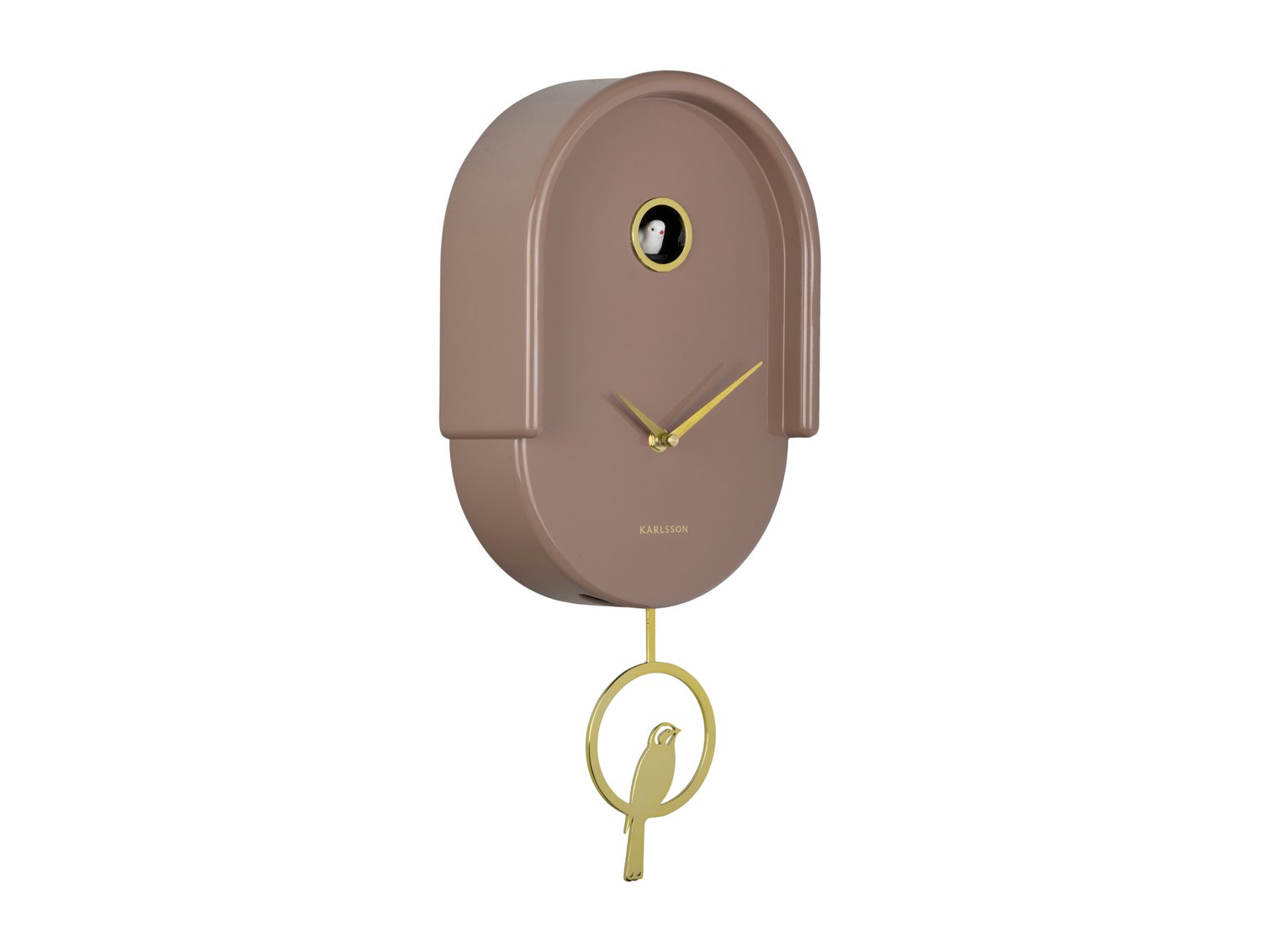 Karlsson - Wandklok Tweet - Mocha brown