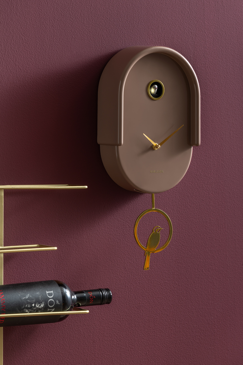 Karlsson - Wandklok Tweet - Mocha brown