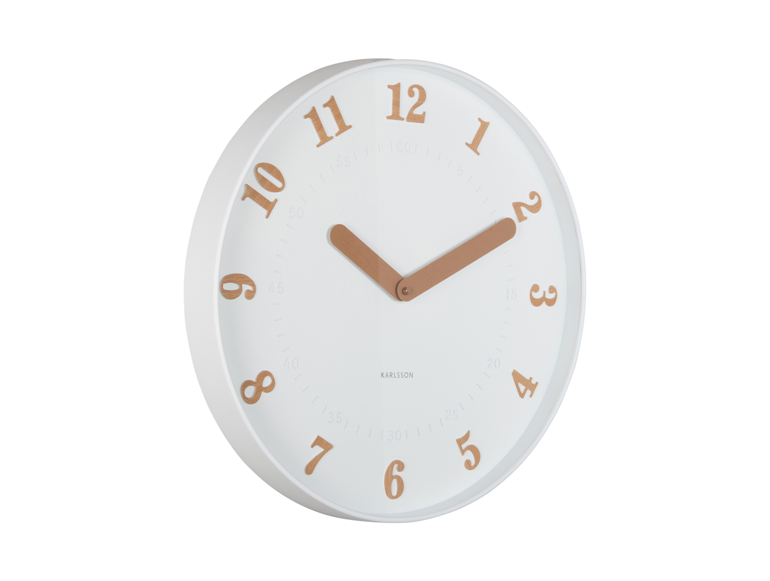 Karlsson - Wandklok Amena - Wit- Ø40cm