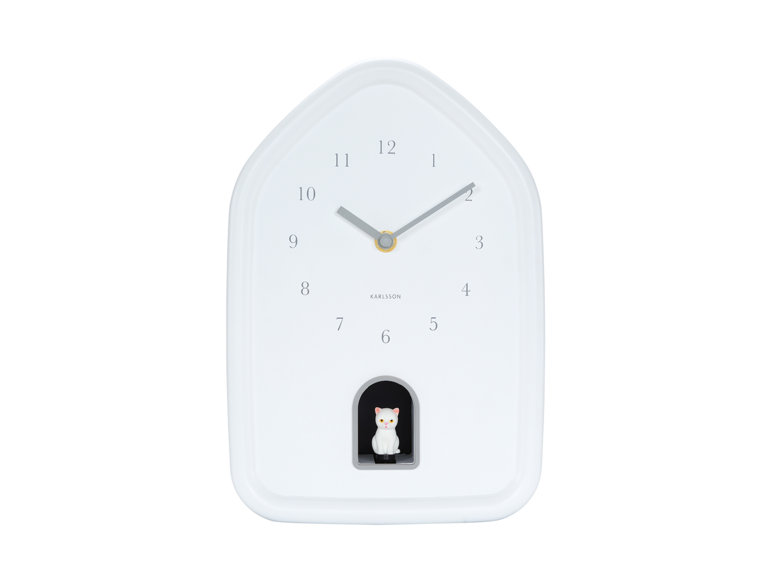 Karlsson - Wandklok Modern Kitty - Wit- Ø29,1cm