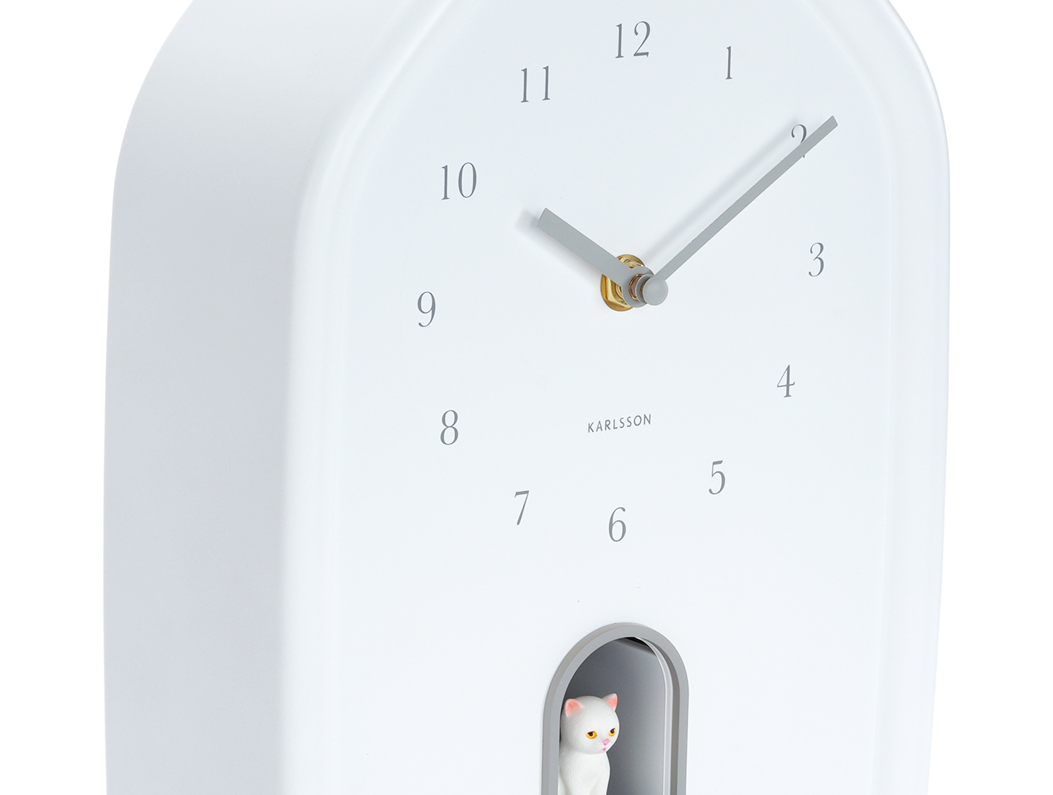 Karlsson - Wandklok Modern Kitty - Wit- Ø29,1cm