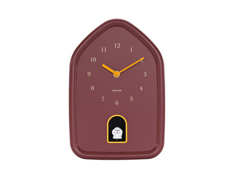 Karlsson - Wandklok Modern Doggy - Bordeauxrood- Ø29,1cm