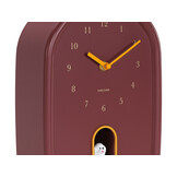 Karlsson - Wandklok Modern Doggy - Bordeauxrood- Ø29,1cm