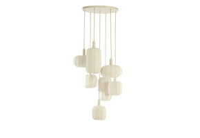 Light & Living - Hanglamp TUFIA - Ø53x34 cm - Wit