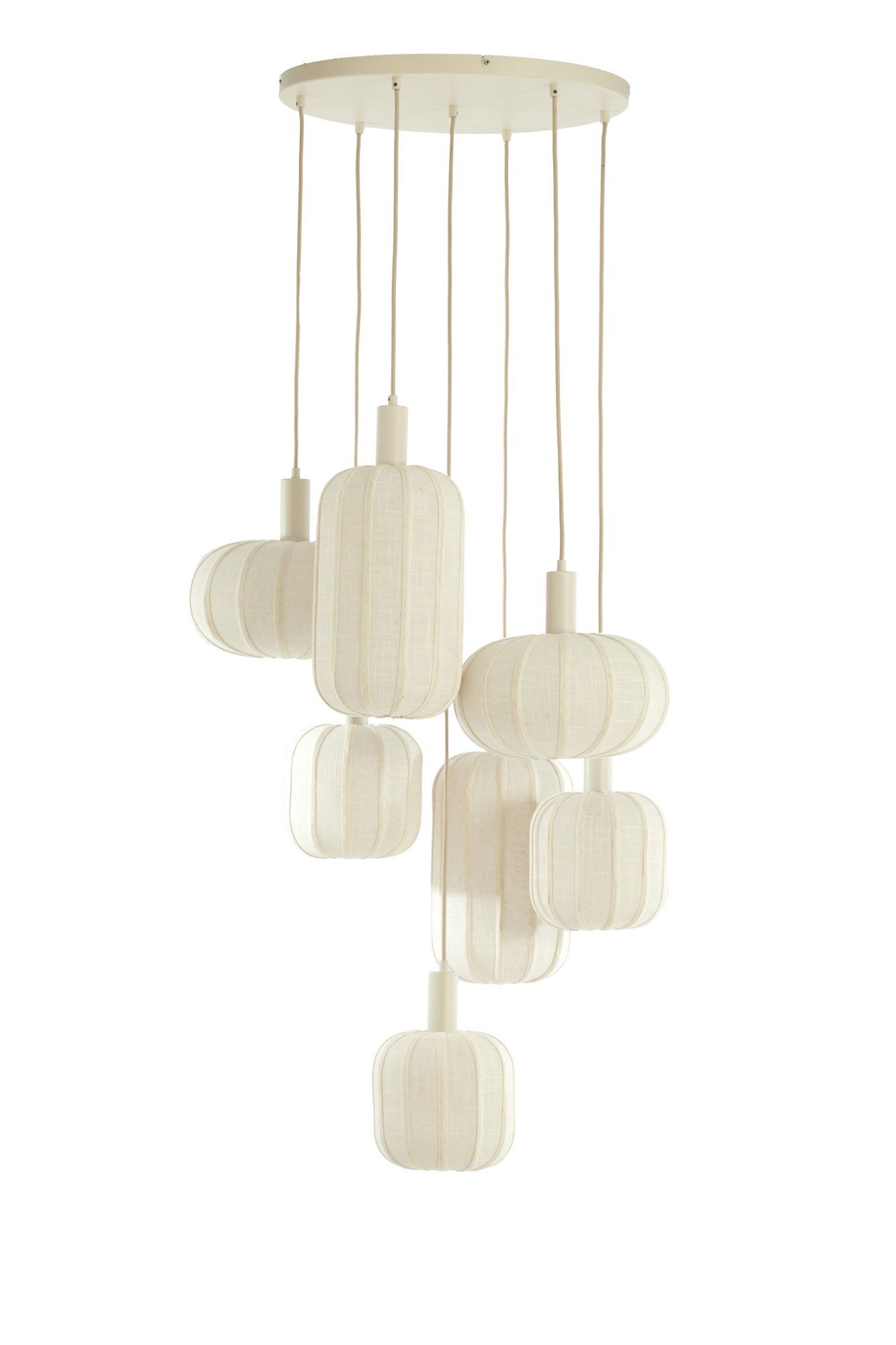 Light & Living - Hanglamp TUFIA - Ø53x34 cm - Wit