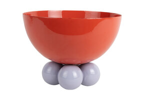 Present Time - Schaal Double Funky Large - bright red w. soft purple