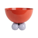 Present Time - Schaal Double Funky Large - bright red w. soft purple