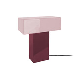 Leitmotiv - Tafellamp Grato Recto - Dark mauve & soft lavender