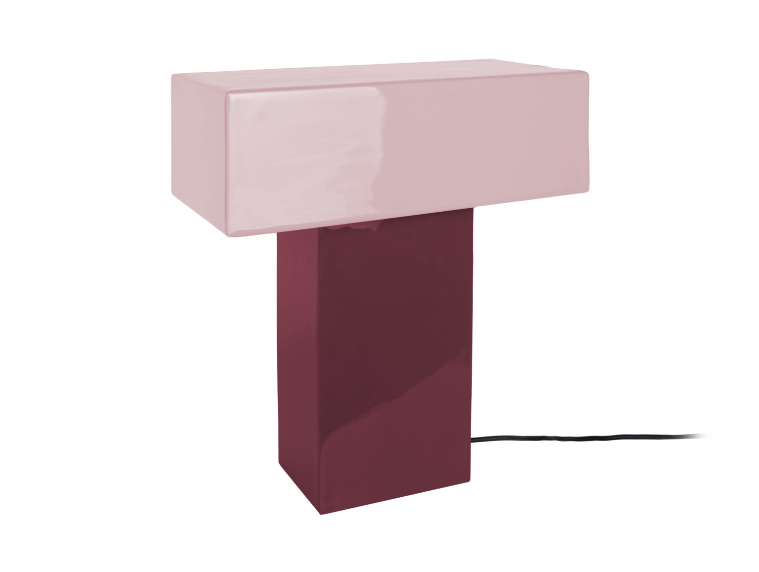 Leitmotiv - Tafellamp Grato Recto - Dark mauve & soft lavender