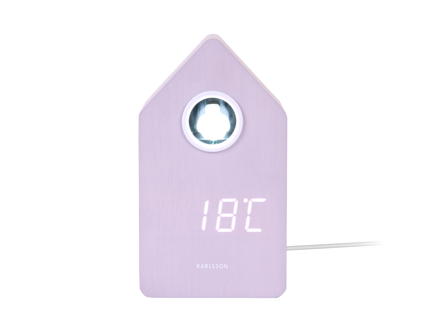 Karlsson - Wekker Cuckoo LED - Zachtpaars